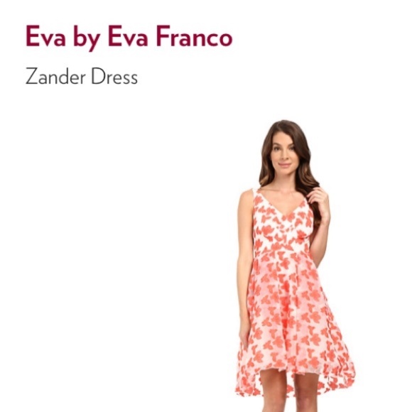 Eva by Eva Franco | Zander Butterfly Design Party Dress Orange & White-NWOT sz 2 - Picture 2 of 11